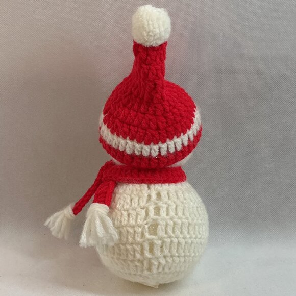 Vintage Hand Crocheted Snowman - Picture 3 of 3